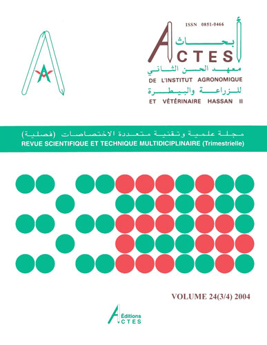 					Afficher Vol. 24 No. 2 (2004): Actes de l'IAV Hassan II
				